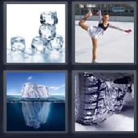 4 fotos 1 palabra 5 letras hielo