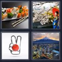 4 fotos 1 palabra 5 letras japon