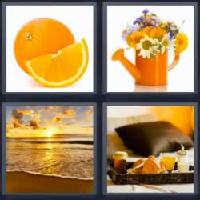 4 fotos 1 palabra 7 letras naranja