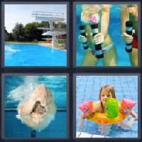 4 fotos 1 palabra 7 letras piscina