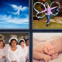 4 fotos 1 palabra 9 letras angelical
