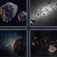 4 fotos 1 palabra 9 letras asteroide