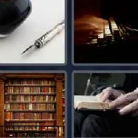 4 fotos 1 palabra 9 letras literario