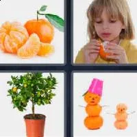 4 fotos 1 palabra 9 letras mandarina
