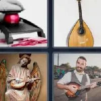 4 fotos 1 palabra 9 letras mandolina