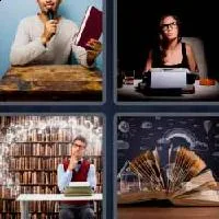 4 fotos 1 palabra 9 letras novelista