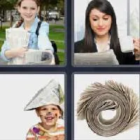 4 fotos 1 palabra 9 letras periodico