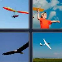 4 fotos 1 palabra 9 letras planeador
