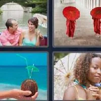 4 fotos 1 palabra 9 letras sombrilla